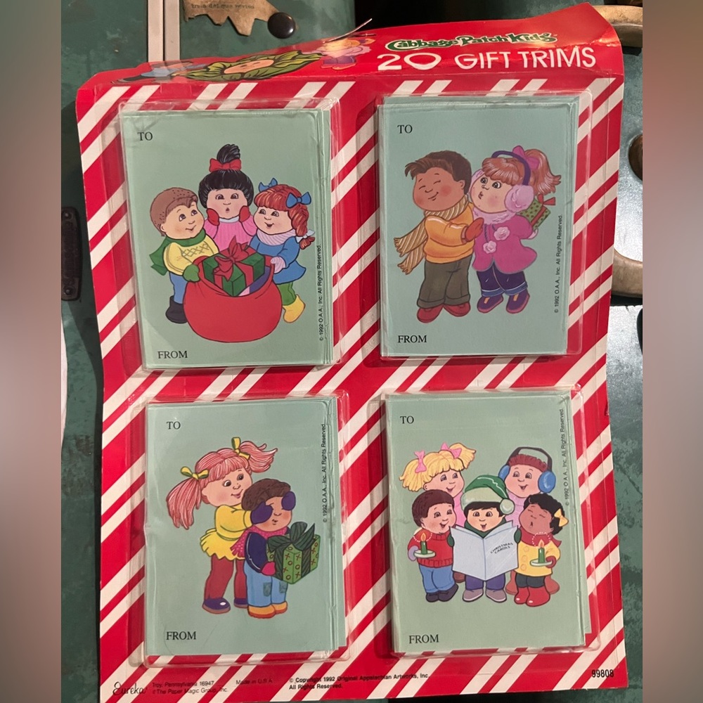 20 Vintage Cabbage Patch Christmas tags 1992 NEW